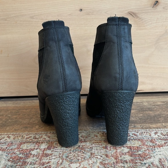 Timberland Glancy Field women’s high heel ankle bootie black size 10 - Picture 4 of 11